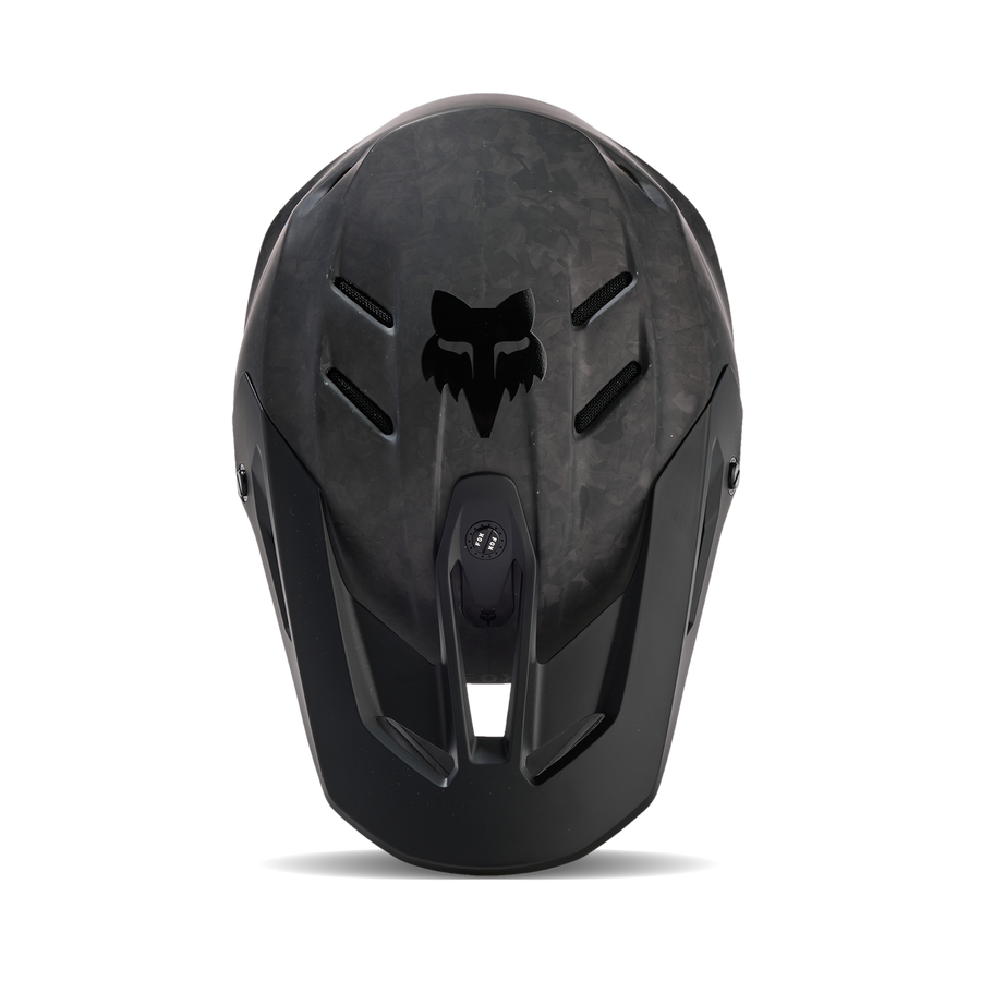 Fox V3 Carbon Solid Helmet - Black