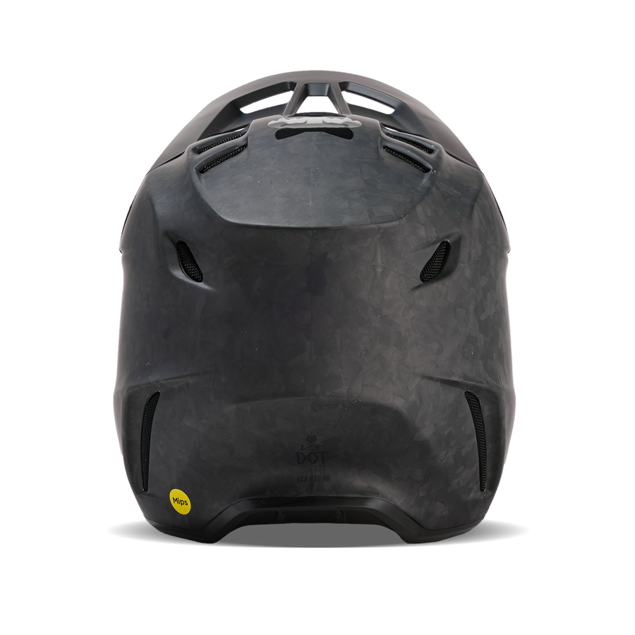 Fox V3 Carbon Solid Helmet - Black
