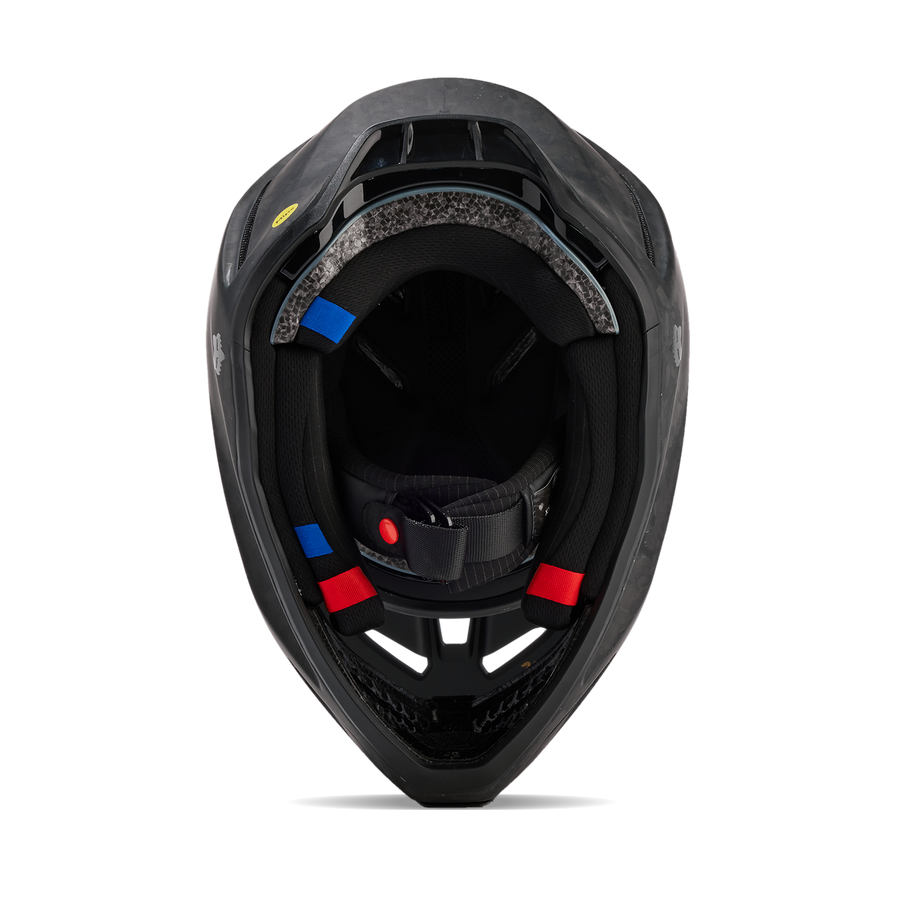 Fox V3 Carbon Solid Helmet - Black