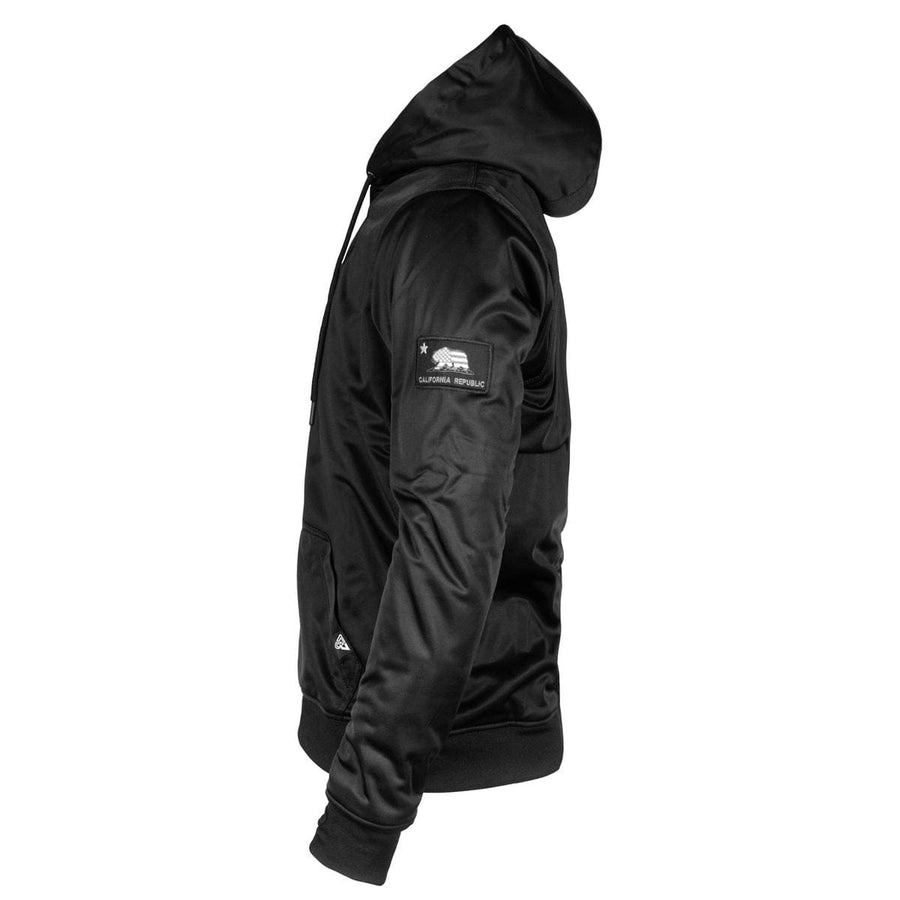 Black Solid Ultra Protective Hoodie with Pads