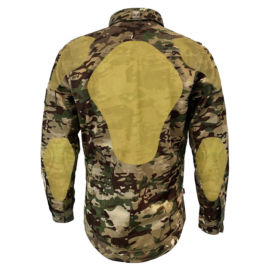 Summer Mesh Protective Camouflage Shirt "Delta Four" - Light Color with Pads