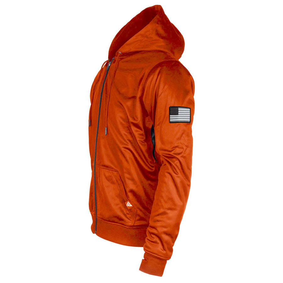 Orange Solid Ultra Protective Hoodie with Pads